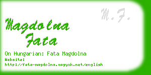 magdolna fata business card